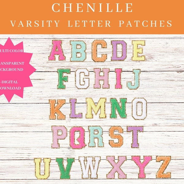 Chenille Varsity Buchstaben Patches