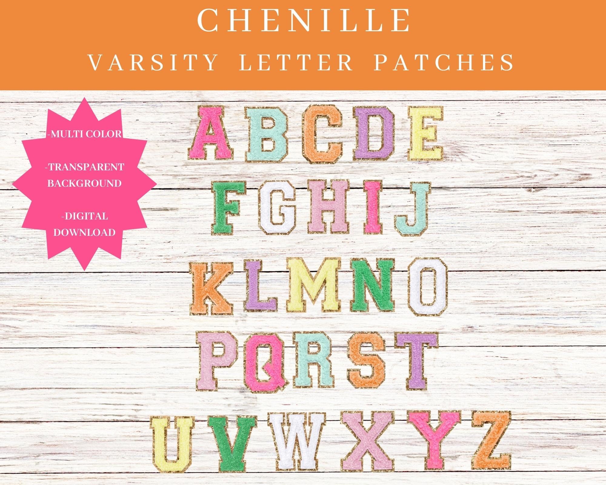 Iron on Chenille Letters, Iron on Varsity Letters, Chenille