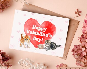 Kitten Valentine's Day Printable Card