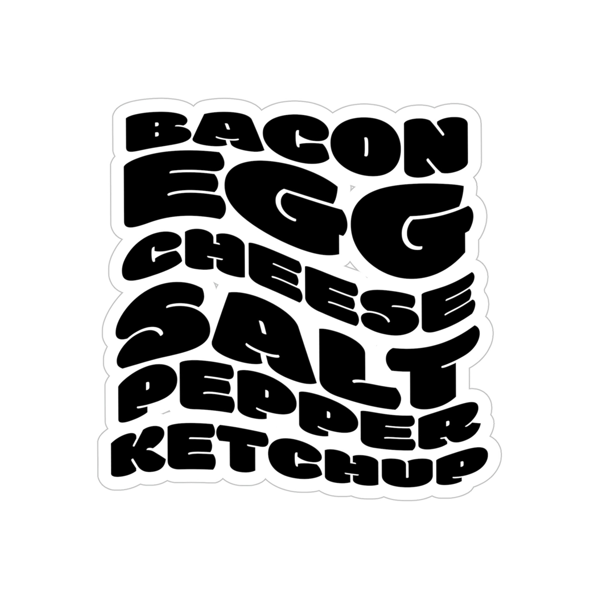 BECSPK Mood Sticker Bacon Egg Cheese Salt Pepper Ketchup Etsy