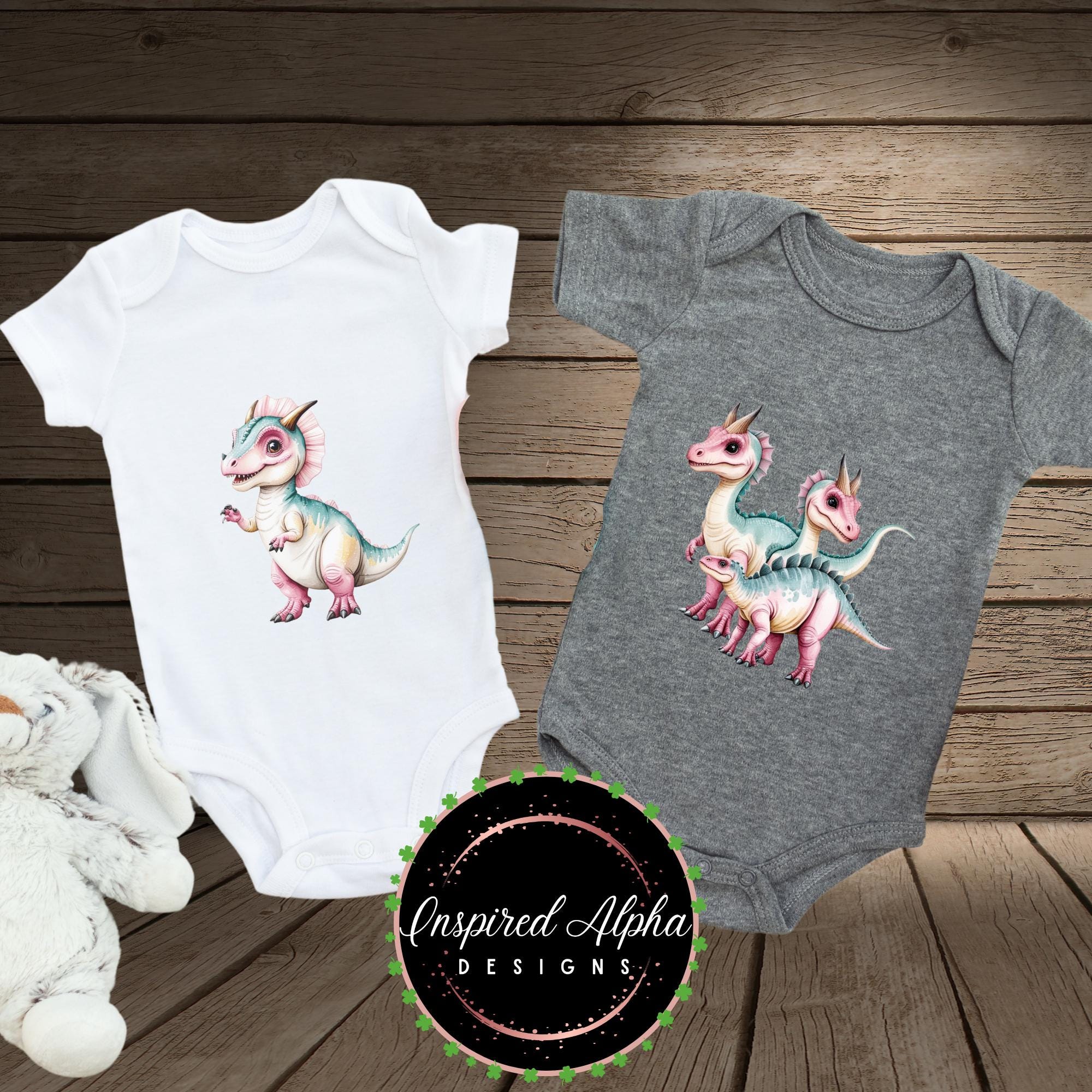 Watercolor Baby Dinosaurs Clipart Bundle - 24 Pastel Dino Designs ...