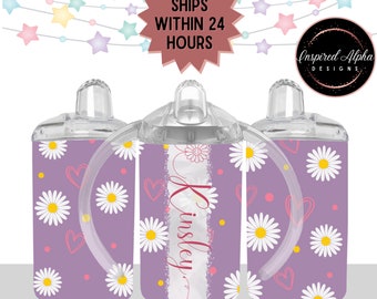 Personalized Sunflower Sippy Cup: Stainless Steel Toddler Tumbler