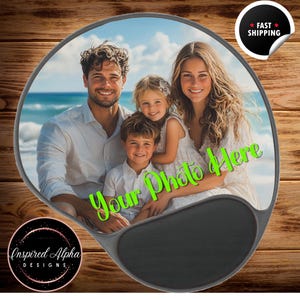 Reposamuñecas de gel personalizado / Foto o logotipo personalizado / Envío rápido