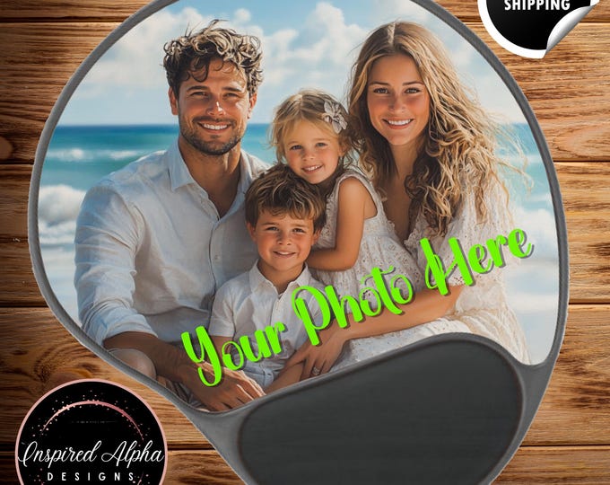 Personalized Gel Wrist Rest Mouse Pad | Custom Photo or Logo | Fast Shipping