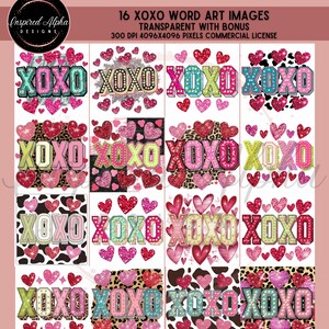 Paquete de sublimación XOXO PNG para el día de San Valentín, XOXO Valentine Png, San Valentín Western Png, Descarga de diseños para sublimar, Uso comercial