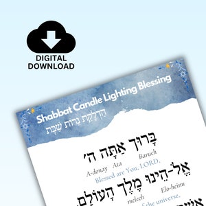 Shabbat Candle Lighting Blessing, Hadlakat Nerot, Shabbat Bracha, Friday Night Shabbat Candles, Jewish prayer