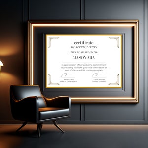 Gepersonaliseerde certificaatweergaveframe, documenthouder, kantoordecor, afstudeercadeau, aangepaste naam, handgemaakte certificaathouder