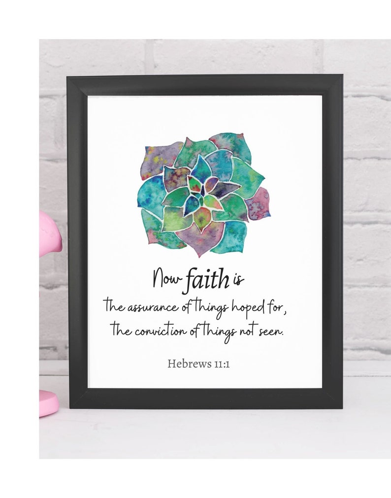 Bible Verse Wall Art, Watercolor Scripture Digital Printable, Christian ...