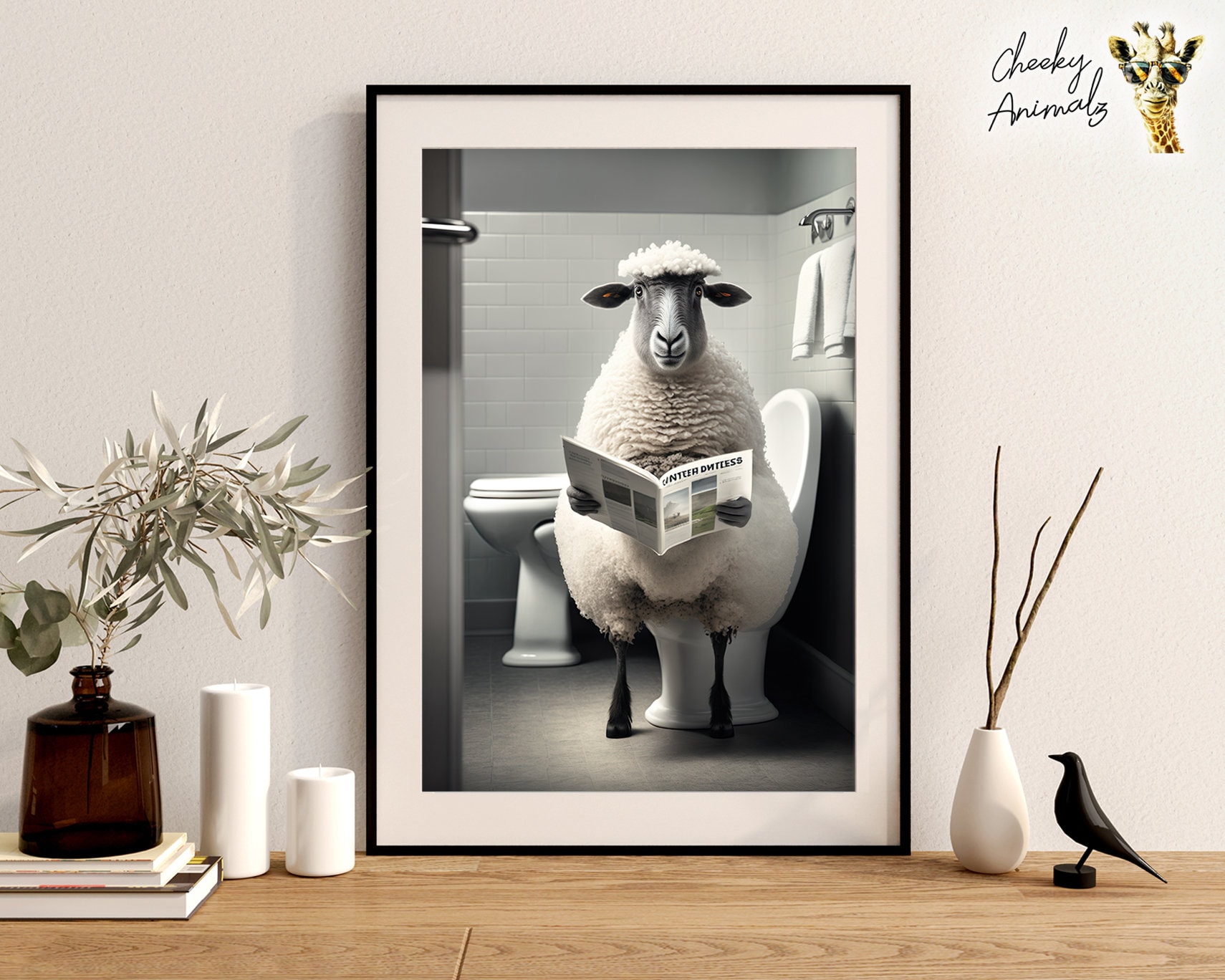 Set 4 Poster Divertenti Per Bagno Con Mucca Delle Highlands, Stampe Artistiche Umoristiche Con Frasi Motivazionali, Dimensioni 20x25 Cm, Decorazione Parete Senza Cornice, Regalo Originale - 3
