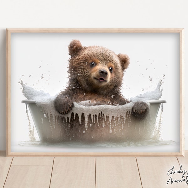 Bear Bathroom Decor Etsy