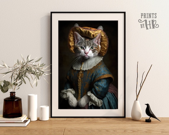 Ritratto di gatto aristocratico poster & stampe di Catalin G. Tudor