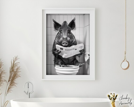 Targa Divertente Per Bagno Con Cane Bassotto - Cartello In Metallo Vintage 20x30 Cm Per WC, Da Parete O Da Tavolo - 2