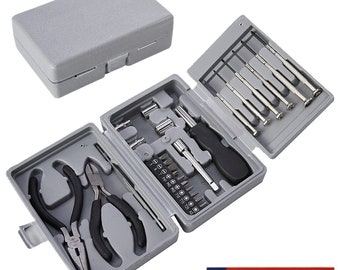 DURATOOL 25-Piece Mini Tool Kit Set for Home, Office, Dorm, and Basic Repairs - Portable Small Tool Kit with Case for Travel