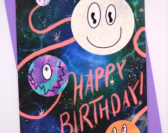 Birthday card - We Love You To The Moon And Back