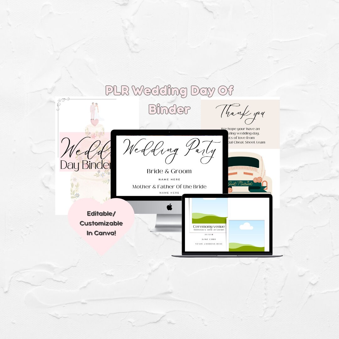 PLR Wedding Binder, PLR Wedding Planner, PLR Wedding Checklists, Plr