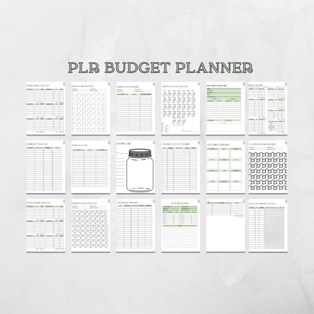 PLR Budget Planner, PLR Digital Budget Planner, PLR Budget, Plr Canva ...