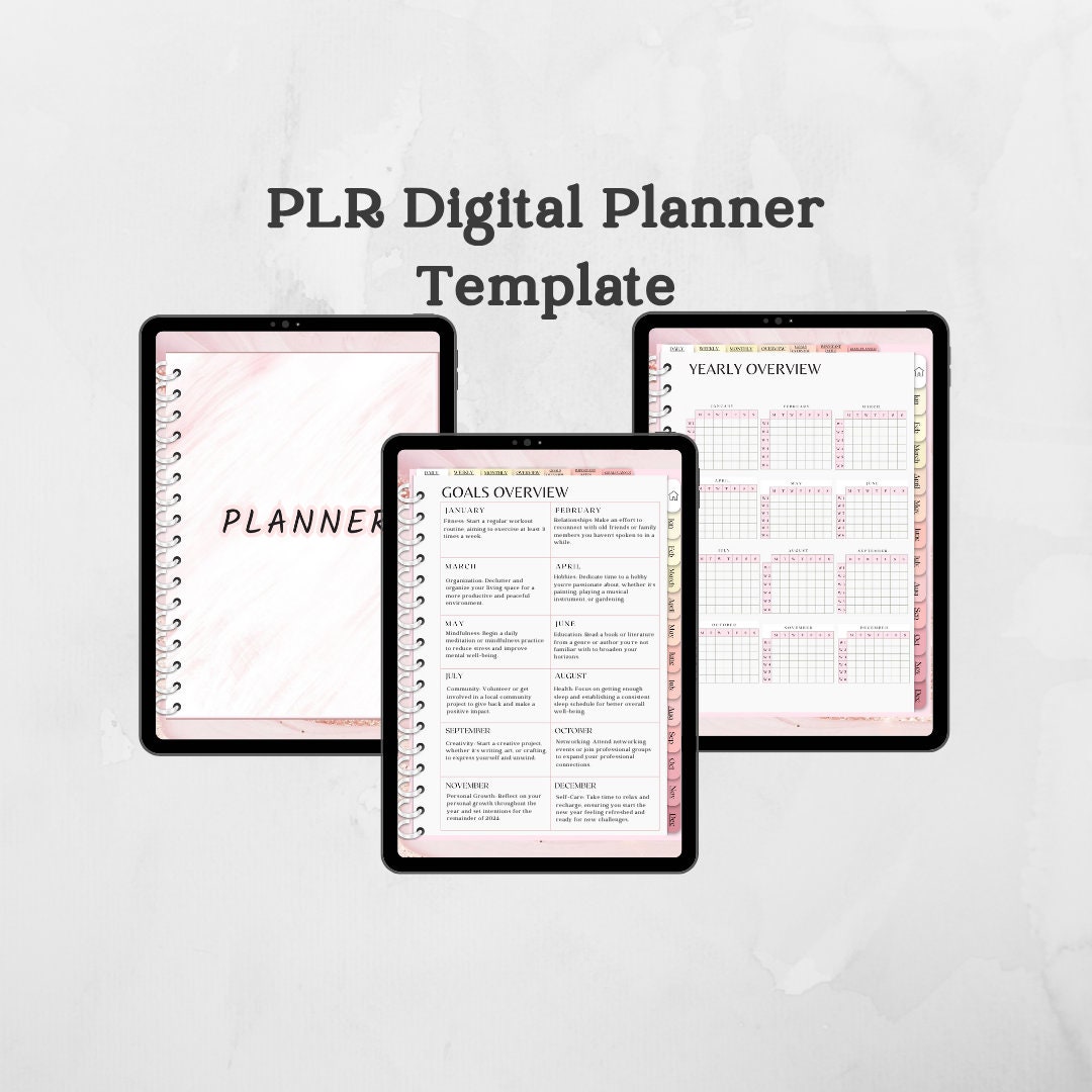 PLR Digital Planner Template, PLR Planner, Plr Planner Template, PLR Digital Planner, Plr