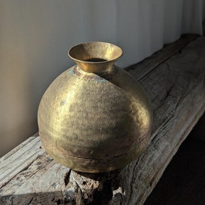 Antique Indian brass water pot