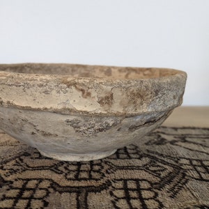 Large vintage paper mache bowl