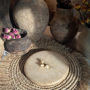 Vintage Marble chapati Board/ Marble stone riser/ Marble trivet