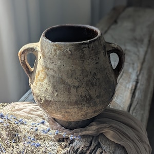Antique Moroccan pottery/ Vintage Berber vessel/ Antique Moroccan vase