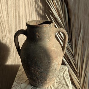 Vintage Turkish olive jar/ vase