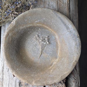 Large vintage rustic marble stone bowl