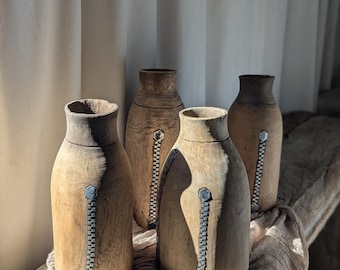 Vintage African Tutsi wooden vase