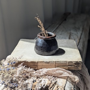 Kleine vintage stenen kom/vintage stenen augurkpot