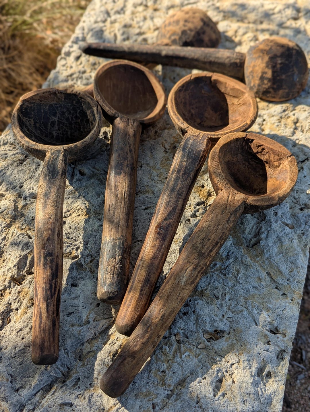 Rustic Plastic Spoon Vintage Rustic Wooden Spoons - Etsy