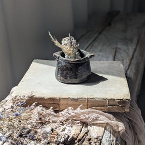 Kleine vintage stenen kom/vintage stenen augurkpot