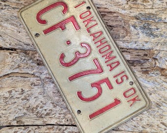 1971年製オクラホマ州のヴィンテージナンバープレート - Etsy 日本