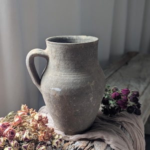 Vintage Turkish olive jar/ Avanos vase/ Antique Terracotta Vase/ Turkish Pottery