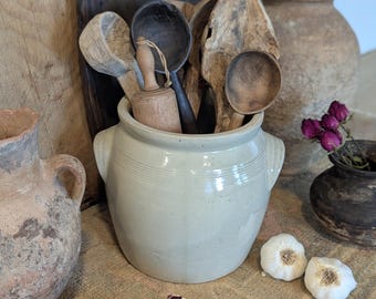 Vintage French confit pot/ French Stoneware crock