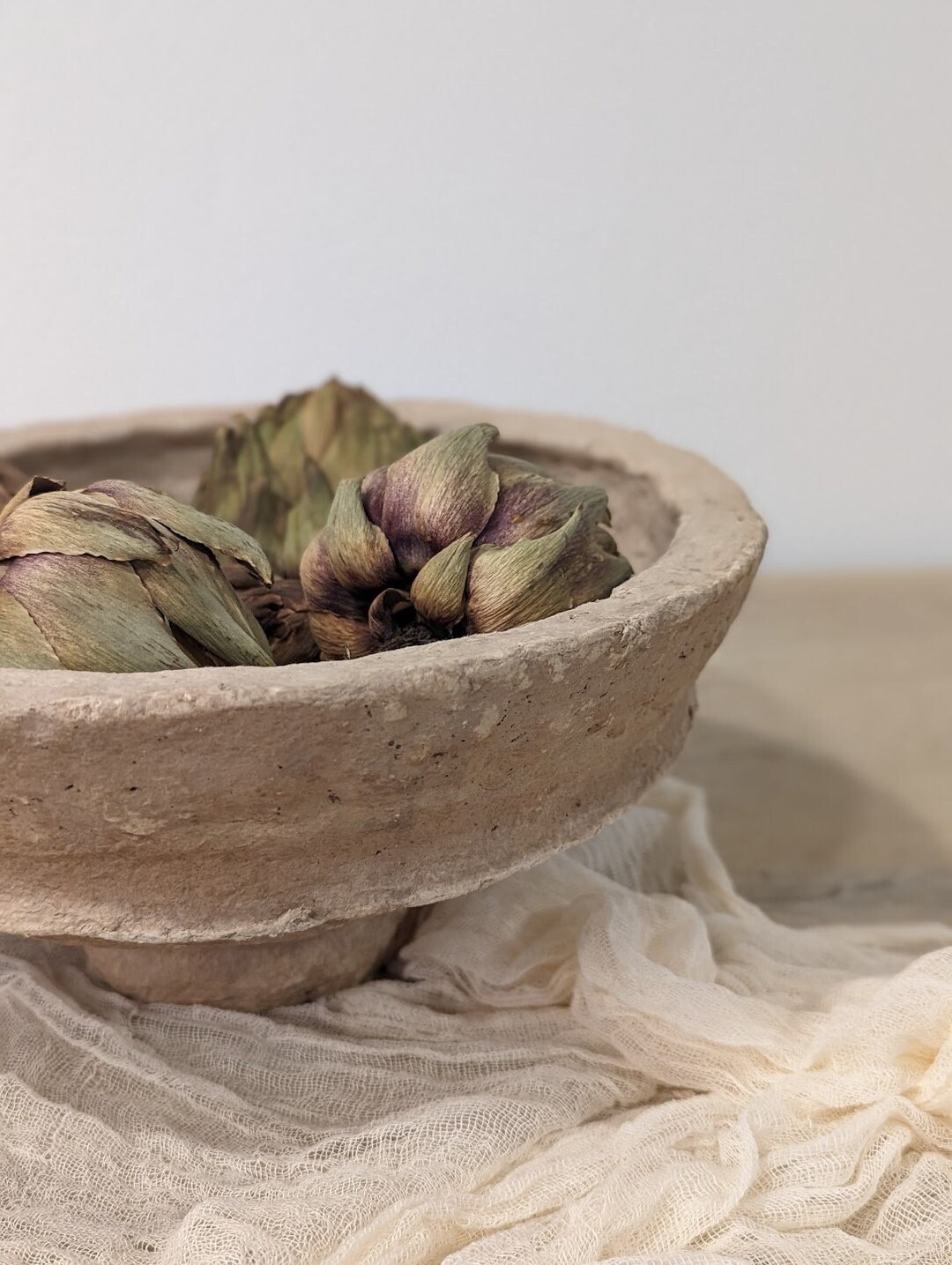 Vintage Paper Mache Bowl Etsy