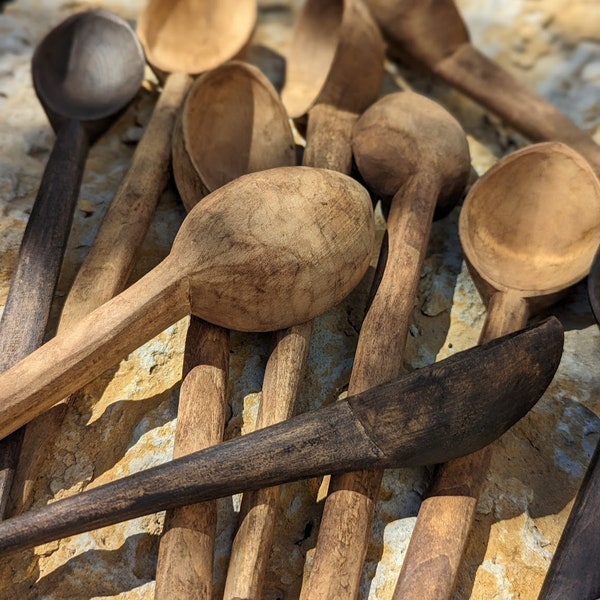 Vintage rustic wooden spoons