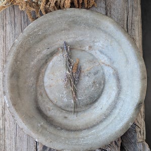 Large vintage rustic marble stone bowl