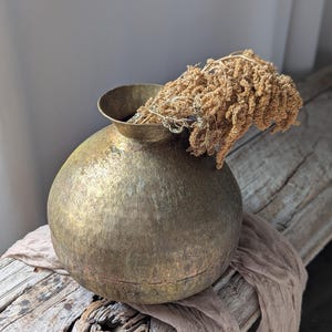 Antique Indian brass water pot