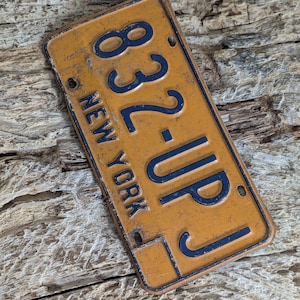 Vintage New York license plate