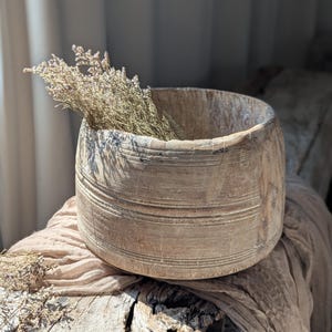 Vintage Holzschale / Übertopf
