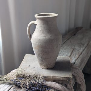 Small Vintage Turkish olive jar/ Vintage Avanos vase