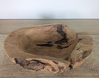 Large live edge wood bowl