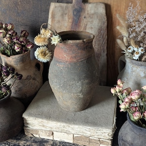 Small Vintage Turkish olive jar/ vase