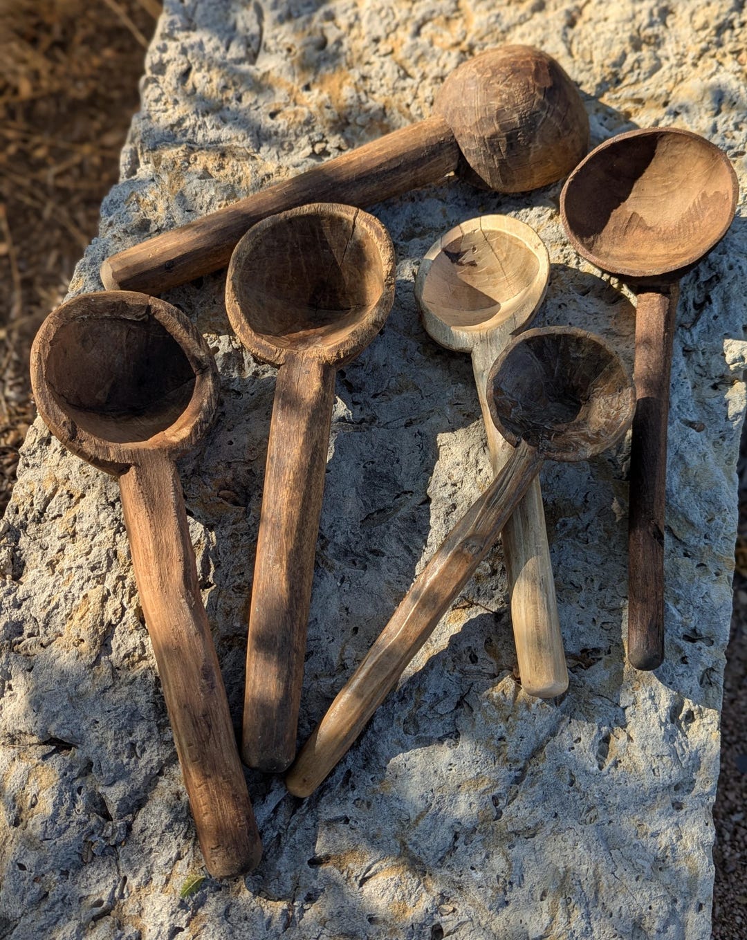 Rustic Plastic Spoon Vintage Rustic Wooden Spoons - Etsy