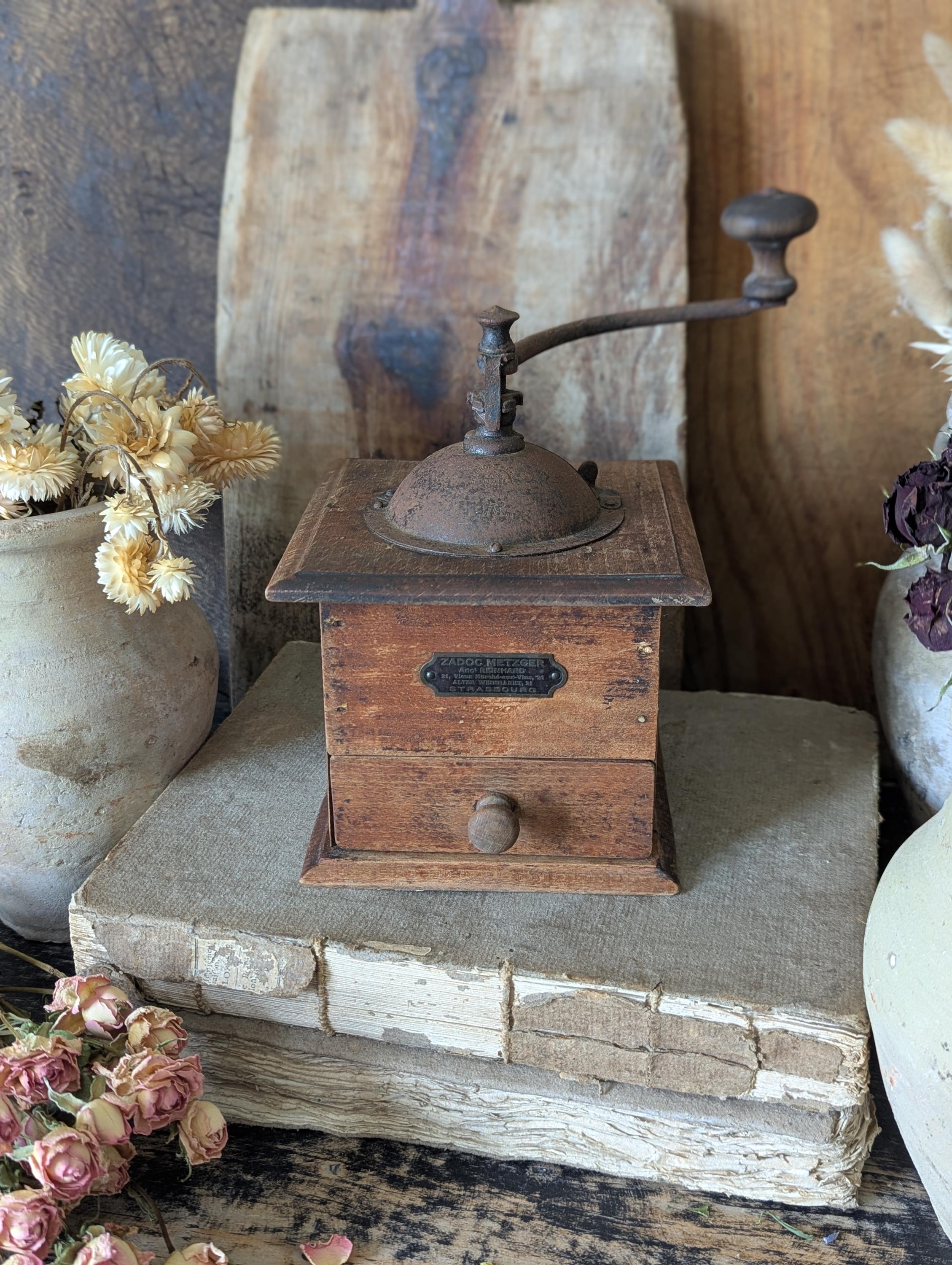 French Antique Coffee Grinder - Etsy