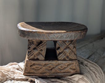 African Bamileke vintage stool