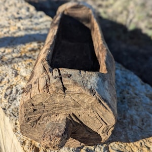 Naturholz durch / Großer Baumstamm / Große Holzschale / Holzstamm