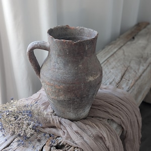 Vintage Turkish olive jar/ Avanos vase/ Antique Terracotta Vase/ Turkish Pottery