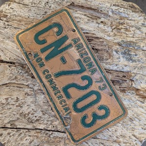 Vintage 1973 Arizona License Plate - Etsy