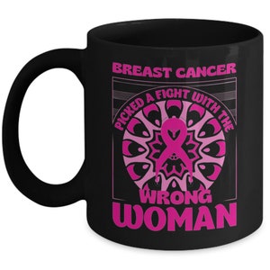 Large Breast Cancer Mug, Cancer Warrior, Cancer Survivor Gift, Breast Cancer Gifts for Women After Surgery, Breast Cancer Gifts image 5